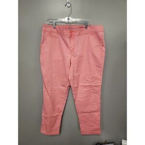 Women's Lane Bryant Pink Pants -5 Pocket  Size 18 Short EUC